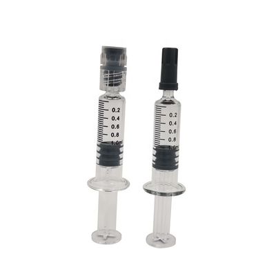 La cabeza de Luer coloreó la jeringuilla del vidrio de Borosilicate del algodón 0.5ml del émbolo