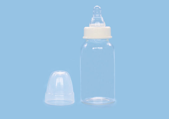 El niño ergonómico 3oz calibró las botellas de cristal recién nacidas