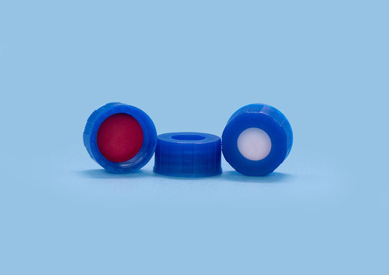 Casquillos farmacéuticos plásticos del frasco de la CLAR de la inyección azul PTFE