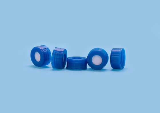 Casquillos farmacéuticos plásticos del frasco de la CLAR de la inyección azul PTFE
