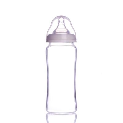 Biberón de cuidado del vidrio de Borosilicate del tapón de tuerca 60ml 5,0