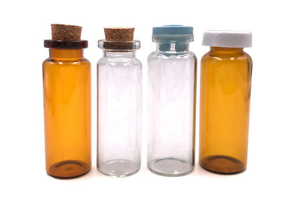 Botella de cristal apretada de Borosilicate del tapón de goma H39 OD18